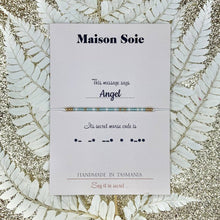 Load image into Gallery viewer, Morse Code Bracelet spelling out 'Angel'