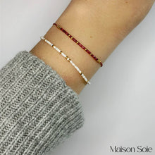 Load image into Gallery viewer, 'Best Mum Ever' Morse Code Bead Bracelet being worn on wrist