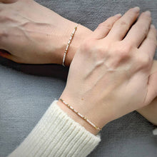 Load image into Gallery viewer, 'Besties' matching Morse Code bead bracelets being worn