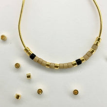 Load image into Gallery viewer, Close up photo of the beads on our Morse Code Earrings