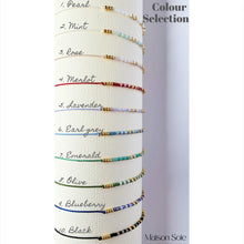 Load image into Gallery viewer, Colour Options for our 'Grateful' Morse Code Bracelet