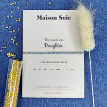 Load image into Gallery viewer, Morse Code Bracelet spelling out 'Daughter'