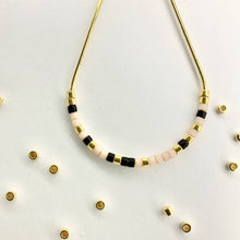 Load image into Gallery viewer, Close up photo of the beads on our Morse Code Earrings