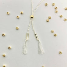 Load image into Gallery viewer, 'Faith' Morse Code bead bracelet - close up detail of adjustable sliding bead