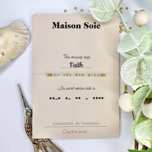 Load image into Gallery viewer, Morse Code Bracelet spelling out 'Faith'