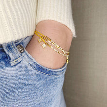 Load image into Gallery viewer, 'Gemini' Zodiac Morse Code bead bracelet being worn