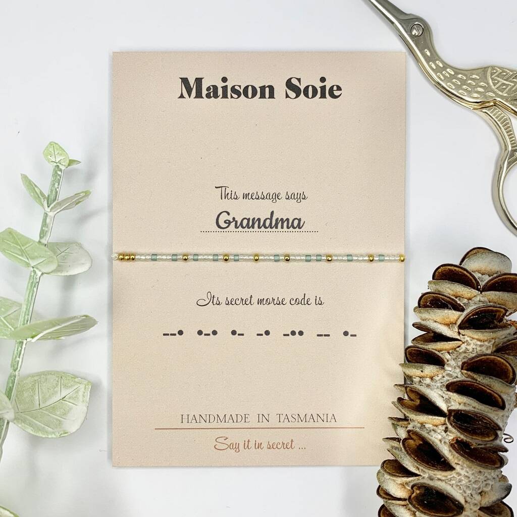 'Grandma' Morse Code Bracelet | Shop Personalised Handmade Jewellery ...