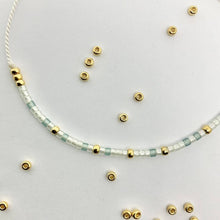 Load image into Gallery viewer, Close-up photo showing the detail of the beads on our 'Grandma' Morse Code Bracelet