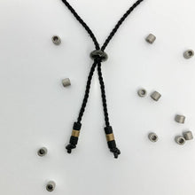 Load image into Gallery viewer, 'I Love You' Mens Morse Code bead bracelet - close up detail of adjustable sliding bead
