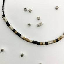 Load image into Gallery viewer, 'I Love You' Mens Morse Code bead bracelet - close up detail of beads