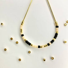 Load image into Gallery viewer, Close up photo of the beads on our Morse Code Earrings
