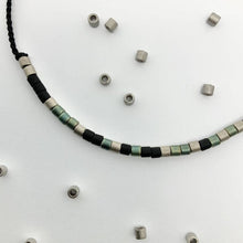 Load image into Gallery viewer, 'Soulmate' Mens Morse Code bead bracelet - close up photo showing detail of the beads