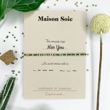 Load image into Gallery viewer, Morse Code Bracelet spelling out 'Miss You'