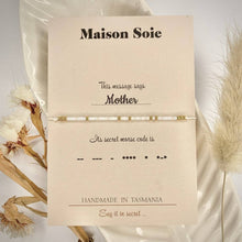 Load image into Gallery viewer, Morse Code Bracelet spelling out 'Mother'