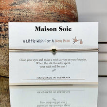 Load image into Gallery viewer, 'A Little Wish For A New Mum' Wish Bracelet shown displayed on its presentation card