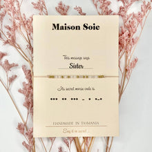 Load image into Gallery viewer, Morse Code Bracelet spelling out 'Sister'