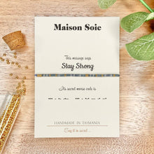 Load image into Gallery viewer, Morse Code Bracelet spelling out 'Stay Strong'