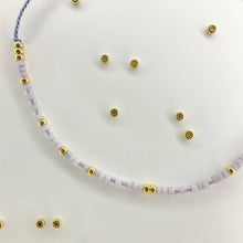 Load image into Gallery viewer, Close-up photo showing the detail of the beads on our 'Thank You' Morse Code Bracelet