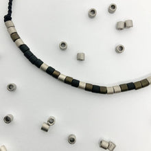 Load image into Gallery viewer, 'Thank You' Mens Morse Code bead bracelet - close up detail of beads