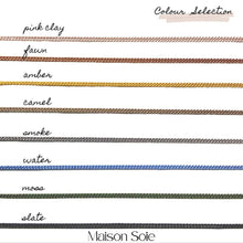 Load image into Gallery viewer, Colour Selection for the silk thread on our Custom Made Wish Bracelets