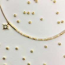 Load image into Gallery viewer, 'Virgo' Zodiac Morse Code bead bracelet - close up detail of beads and pendant