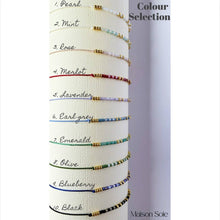 Load image into Gallery viewer, Colour Options available for BFF Morse Code Bead Bracelet
