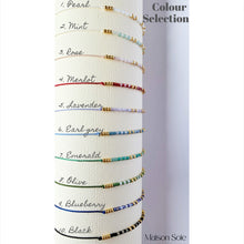 Load image into Gallery viewer, Colour Options for our &#39;Grateful&#39; Morse Code Bracelet

