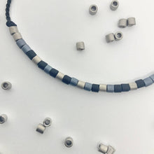 Load image into Gallery viewer, &#39;Grandad&#39; Mens Morse Code bead bracelet - close up detail of beads
