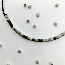 Load image into Gallery viewer, &#39;Soulmate&#39; Mens Morse Code bead bracelet - close up photo showing detail of the beads
