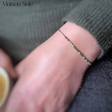 Load image into Gallery viewer, &#39;Miss You&#39; Morse Code Bead Bracelet being worn
