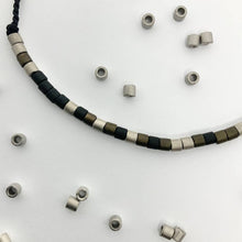 Load image into Gallery viewer, &#39;Thank You&#39; Mens Morse Code bead bracelet - close up detail of beads
