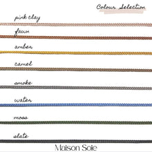 Load image into Gallery viewer, Colour Selection for the silk thread on our Custom Made Wish Bracelets
