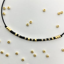 Load image into Gallery viewer, &#39;Tribe&#39; Morse Code bead bracelet - detail of beads and pendant
